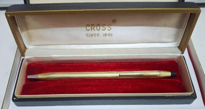 Caneta Vintage Cross Century Gold Filled 12k EUA + Estojo