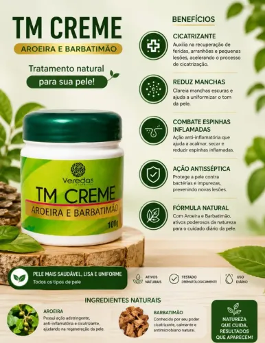 Creme facial barbatimão 100g