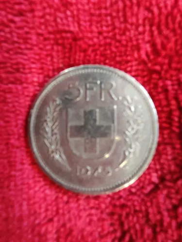 Moeda Antiga Suíça 5 Francos 1975 Confoederatio Helvetica