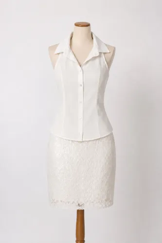 Conjunto Feminino Branco Tamanho G | Elegante/Social
