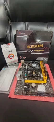 Kit AM4 - Placa Mãe B350 Processador E Memória 