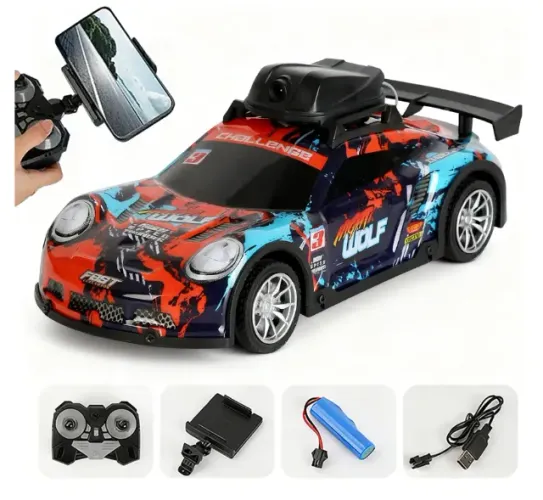 Carrinho Controle Remoto com Câmera WiFi FPV Racing - camuflado
