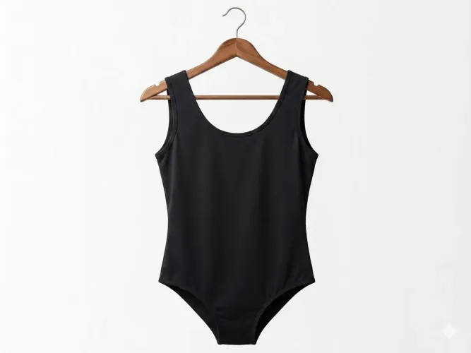 Body Infantil Preto Básico - Ideal para Balé, Dança e Fantasias