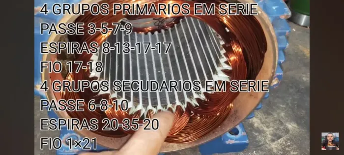 Rebobinamento de bombas motores estatores e geradores