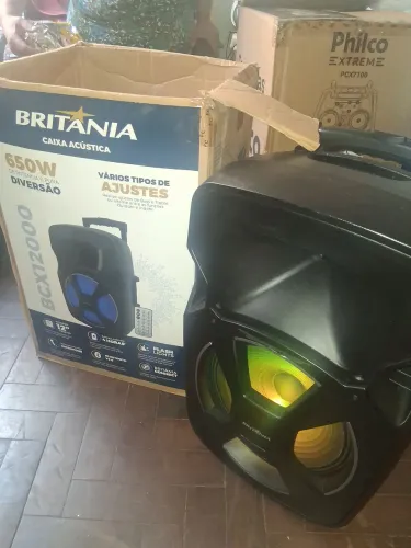 Caixa de Som Amplificada Britânia Bluetooth 5.0 650W BCX12000