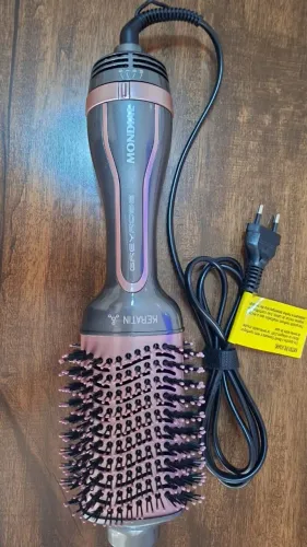 Escova Secadora E Alisadora Mondial Rose Keratin Pouco Uso