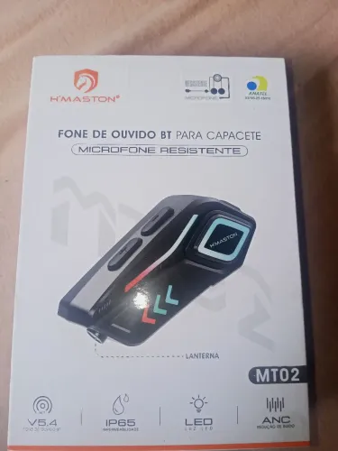 Fone de ouvido BT para capacete microfone resistente