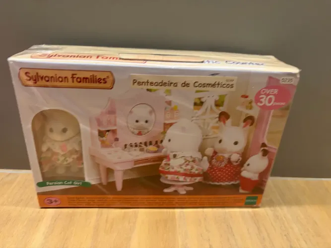 sylvanian families penteadeira de cosméticos, novo