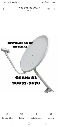 Antenista antenas instalado
