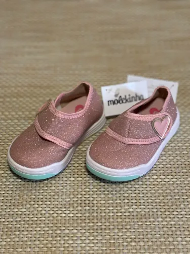 Tênis Molekinha tecido com glitter