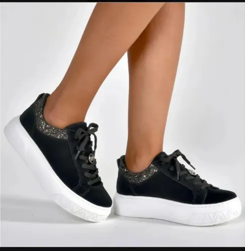 Tenis Via Marte Plataforma Preto 39