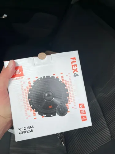 Flex4 Kit Som Automotivo Completo: Par de Alto Falantes Triaxial 6TRFX55 (110W RMS) + Par