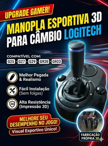 Manopla De Câmbio Esportiva Para Logitech G25 G27 G29 G920 G923