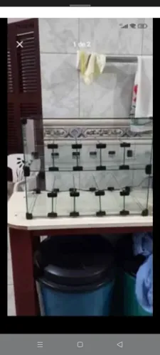 Vitrine de vidro 50/40 tamanho