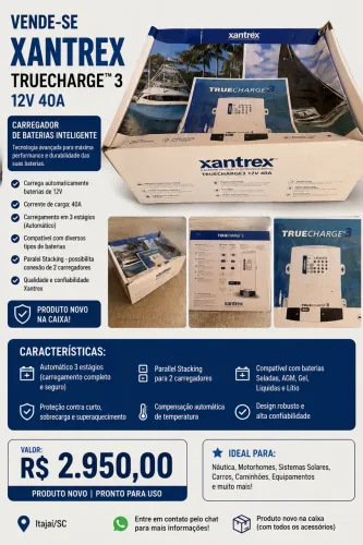 XANTREX TRUECHARGE 3 - 12V 40A | PRODUTO NOVO NA CAIXA