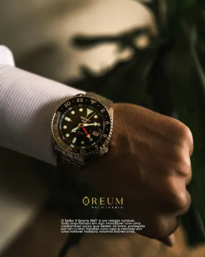 Seiko 5 Sports GMT SSK001 - Bruce Wayne Novo Lacrado