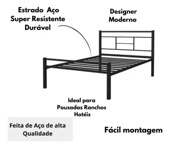Cama de ferro - casal
