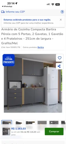 Vendo Armário de cozinha - motivo mudança