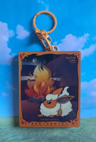 Porta Carta Holder Pokemon Center Oficial Flareon Shake Glitter