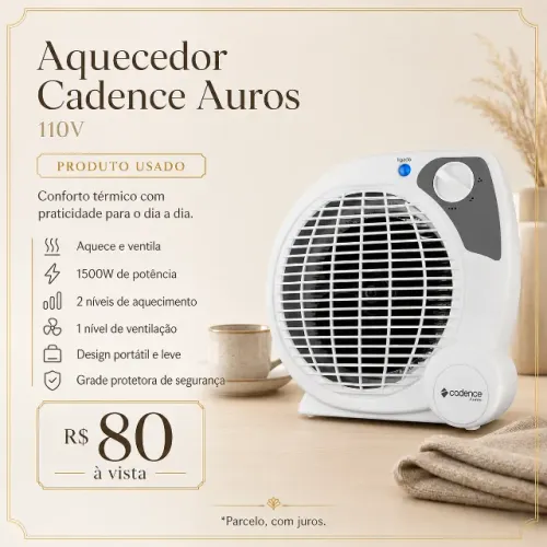 Aquecedor Cadence Auros 110V 1500W - Seminovo