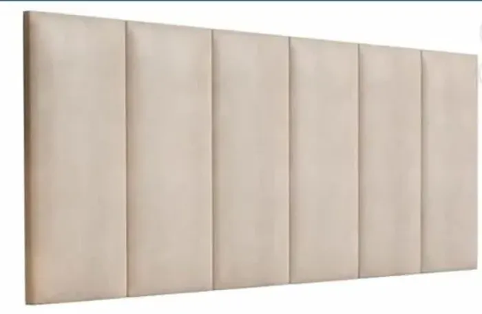 Cabeceira para cama de casal. Estofada. Suede