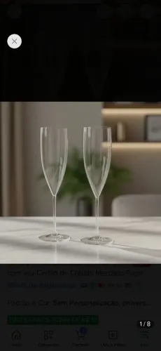 Taça de acrílico champanhe 150ml transparente
