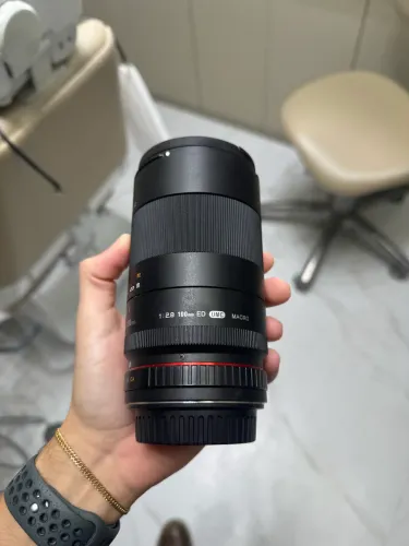Lente macro 100 para câmera cânon