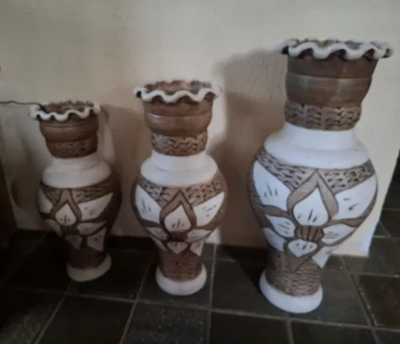 Conjunto de 3 Vasos Decorativos