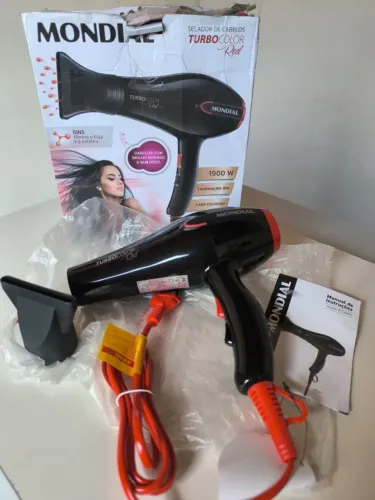 Secador de cabelos Mondial Turbo color Red 1900W