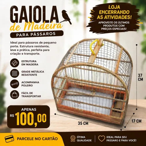 Gaiola de madeira