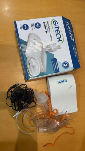 Aparelho completo de nebulização e inalacor Gtech