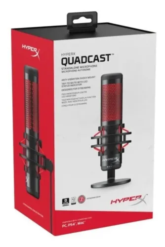 Microfone Condensador Gamer HyperX QuadCast
