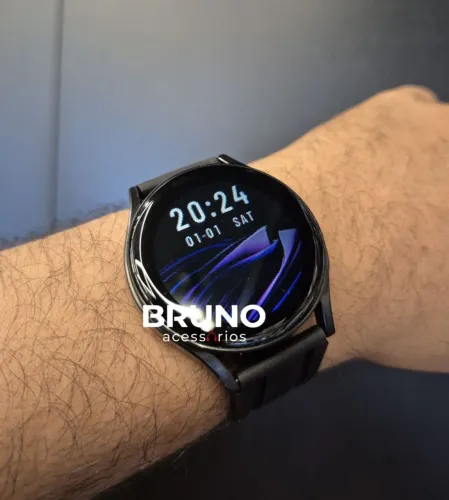 SmartWatch circular esportivo Bluetooth com monitoramento