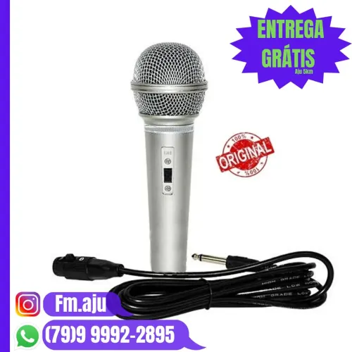 Microfone dinâmico para karaokê palestras igreja Novo - Entrega grátis 8km