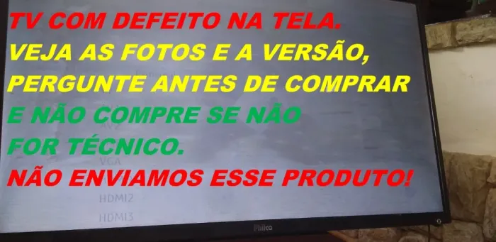 TV PHILCO TV PH42M LED A4 COM DEFEITO NA TELA.
