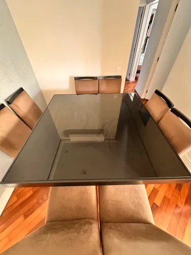 Mesa quadrada preta 1,40x1,40