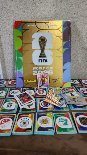 Álbum Completo da Copa do Mundo FIFA 2026 Panini Para Colar: Ed Ouro + Coca + FWC + Legend