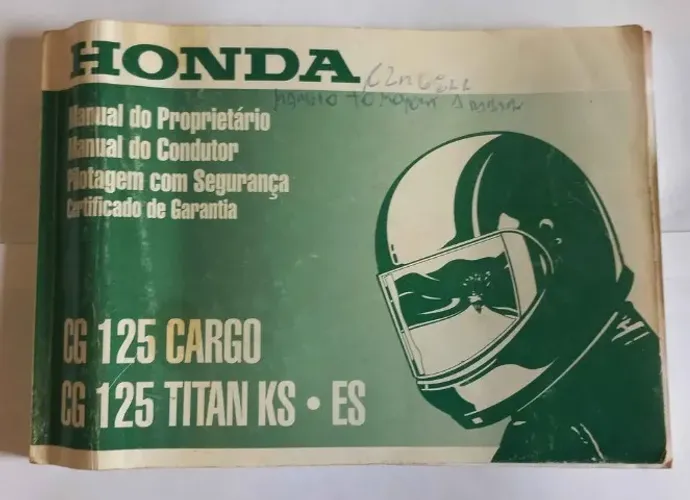 Manual Do Proprietário Moto Honda Cg125 Fan Ks Es Usado Original