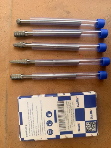 Kit Fresas Tungstênio LU&MN Double Cut - 5 Peças