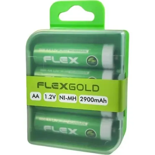 Pilha Recarregável Aa 1.2v 2900mah (c/4 Pilhas) Flex *ENTREGA GRÁTIS*
