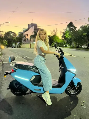 Scooter Elétrica Mônaco 1000W 2025 - Azul - Nota Fiscal 9 meses de uso