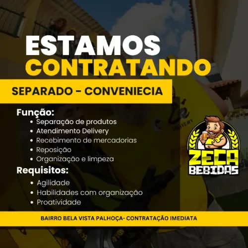 Vaga Para separador de mercadorias para o Delivery