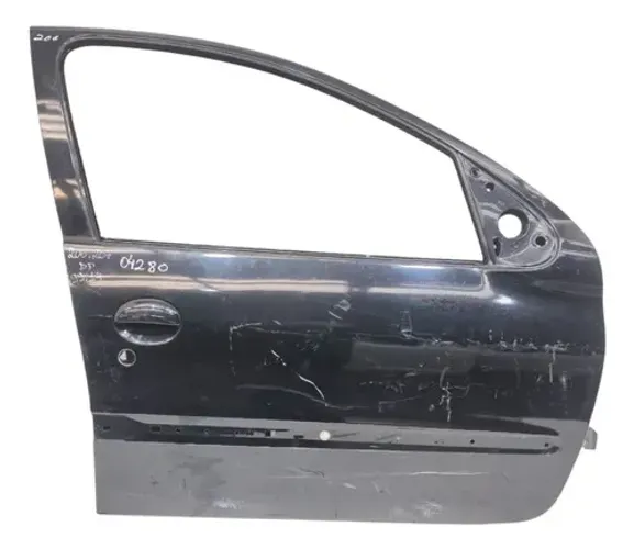 Porta Dianteira Direita Peugeot 206 207 1999 2014 Preto C Friso Preto