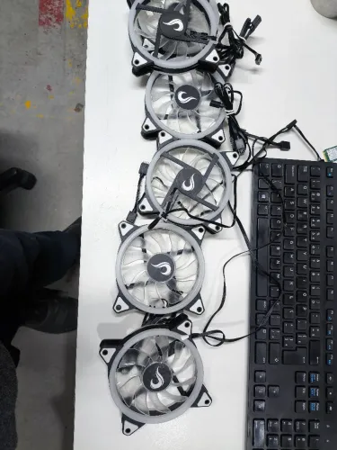Kit 6 fans 120mm Rise Mode. 4 pinos