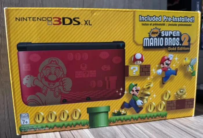 Nintendo 3DS XL Edição New Super Mario Bros 2 Gold Edition