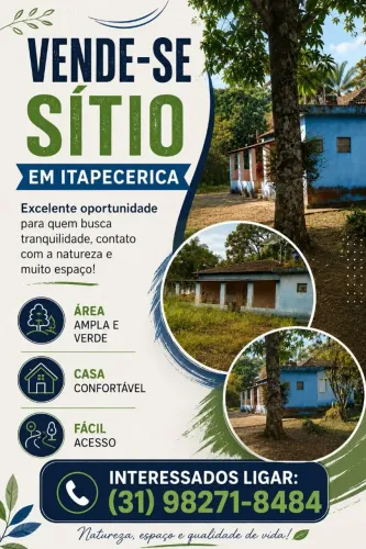 Sítio em Itapecerica mg