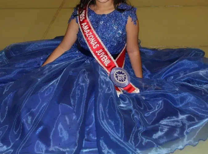 Vestido de Gala Princesa Azul Royal - Alta Costura