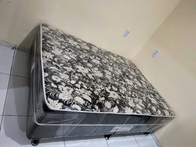Cama Casal Box Espuma Higienizada