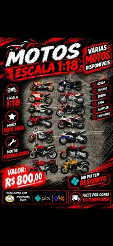 Miniatura motos 1:18