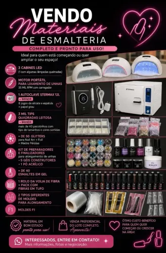 Vendo materiais para Nail Designer/ Esmalteria